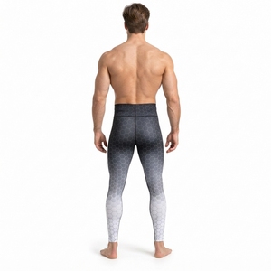 Leggings de compression pour hommes à imprimé sublimation, extensibles dans quatre directions, pantalons de compression, vêtements de sport pour hommes, pantalons de base imprimés, collants de yoga - Product Image 3