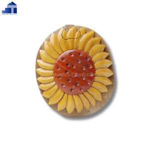 Heart Shaped Wooden Flower <b>Pot</b> Handmade Rustic Storage <b>Holder</b> With Colorful Floral Design For Living Room - Product Image 4