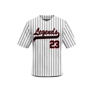 Custom Baseball Jersey Men's <b>White</b> Black Striped Custom Back Print Short Sleeve Regular Fit Adult All Seasons Breathable - Product Image 2