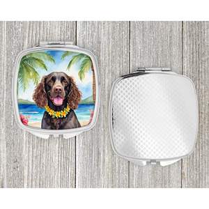 American Water Spaniel Luau Compact Travel <b>Makeup</b> <b>Mirror</b> Women's Girls' Pocket Folding Handheld Decorative Gift <b>Makeup</b> <b>Mirror</b> - Product Image 4