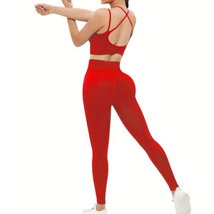 Ensemble de yoga respirant de haute qualité pour femmes, style tendance, pour sublimation, faible MOQ, direct usine - Product Image 2