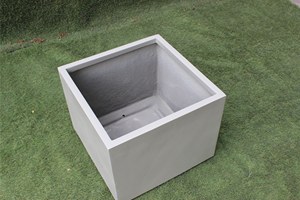 Customized Square Wholesale White Fiberglass Hand Carved Classic Durable Lightweight Floor Indoor/Outdoor Rectangular <b>Planter</b> - Product Image 3
