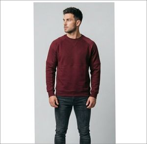 เสื้อสเวตเชิ้ตระบายอากาศได้ดี พิมพ์ลายสีขาวล้วน คอกลม ไหล่ตก สำหรับผู้ชาย แบบเรียบๆ สีตามสั่ง เสื้อฮู้ดดี้ขายส่ง รับผลิตแบบ OEM - Product Image 1