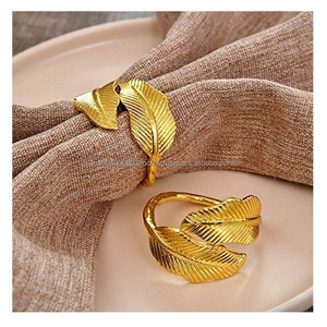 Anneaux de serviette et cerceaux de serviette en métal de luxe et de fantaisie dans toutes les finitions or argent or rose dans des conceptions de tailles personnalisées - Product Image 6