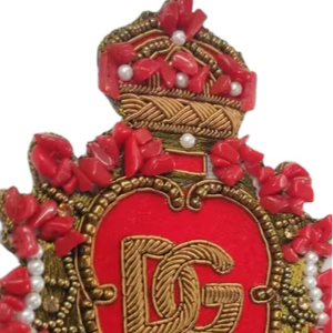 ป้ายปักลายใบไม้ด้วยด้ายทองคำแบบทำมือ สำหรับตกแต่งเสื้อเบลเซอร์ - Product Image 4