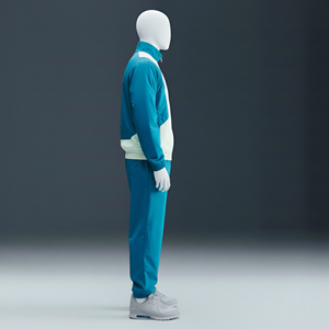 Ensemble survêtement coupe-vent personnalisé pour homme, veste zippée et pantalon, en coton épais 100%, décontracté, uni, pour la gym et le jogging - Product Image 4