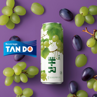 238ml en conserve coréen raisin pêche Orange fraise saveur fruitée pulpe jus boisson boissons exotiques boissons gazeuses Bebida De Uva coreana