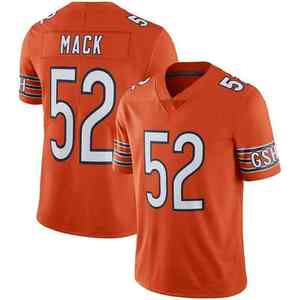 Camiseta de Fútbol Americano con Cuello en V para Hombre de los Chicago Bears, Tejido Tackle Twill Cosido, Absorbente de Humedad, Corte Regular, Manga Corta, 100% Poliéster - Product Image 4