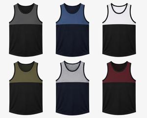 <b>Men's</b> <b>Black</b> Gray Sporty Fit O-Neck Sleeveless <b>Tank</b> <b>Top</b> Knitted Polyester Eco-Friendly Breathable Quick Dry Workout - Product Image 6