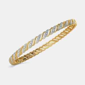 Twisted <b>Infinity</b> Round Diamond Gold Tennis <b>Bracelet</b> - Product Image 1