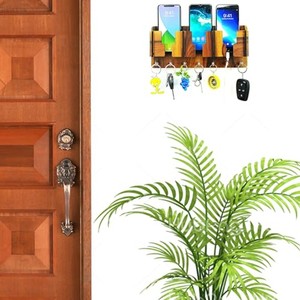 ที่แขวนผนังไม้วอลนัท ที่เก็บกุญแจ แท่นชาร์จโทรศัพท์ ขายส่งอินเดีย - Product Image 3