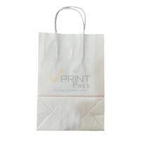 Sacs de courses en papier kraft biodégradable VPRINTPACK, impression offset, logo personnalisé, ruban, emballage cadeau classique pour bougies artisanales