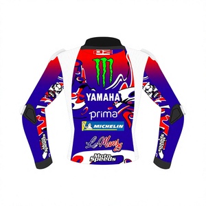 Veste de course en cuir pour homme Fabio Quartararo MotoCP/Chaquetta, équipement de moto sur mesure avec protection dorsale CE niveau 2 - Product Image 2