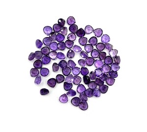 Natural African Amethyst Heart Cut Shape Loose Gemstone Mixed Sizes, Purple Semi-Precious Stone for Jewelry Making - Product Image 6