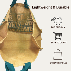 Bolsa de Compras de Yute Personalizada con Asas de Cinta de Algodón, Bolsa Ecológica para Supermercado, Promocional y de Venta Minorista - Product Image 3