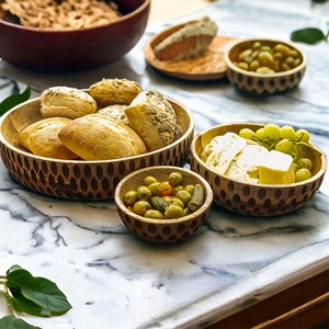 Nuevo Tazón de Madera de Acacia Pulida Personalizado para Ensaladas, Frutas y Verduras, Ecológico, Indio, Hecho a Mano, Apto para Lavavajillas - Product Image 6