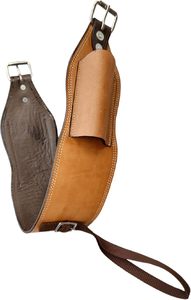 Cincha de cuero para silla de montar western con hebilla de acero inoxidable y correa trasera ajustable para equitación - Product Image 4