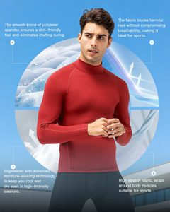 Men <b>Long</b> <b>Sleeve</b> MMA Rash Guard Compression Shirt Turtle Neck Athletic <b>Base</b> <b>Layer</b> Rash Guard For Gym Training Running Cycling Top - Product Image 4
