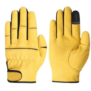 Custom Goat Grain Leather Driver <b>Glove</b> Safety Work Classic Sheepskin Genuine Leather Driving <b>Gloves</b> for Men Goat Skin Work <b>Glove</b> - Product Image 2