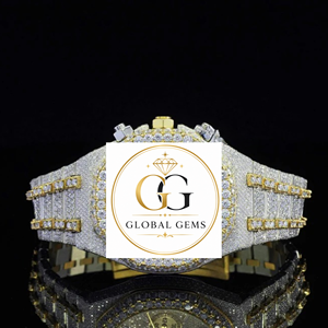 Reloj de Diamantes Moissanite en Oro Rosa para Hombre, Suministro al por Mayor, Reloj de Pulsera de Lujo Premium, Disponible para Suministro Mundial - Product Image 1