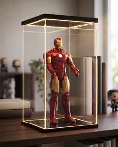 Nouveau design 2026 : Boîte de rangement publicitaire rectangulaire entièrement lumineuse en contreplaqué et acrylique, éclairée par LED, personnalisable avec logo gravé - Product Image 4