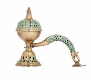 Multi-Use Brass Incense Burner Decor for Temple And Home From India Exporter Brass Incense Burner At Bulk Price - Product Image 3
