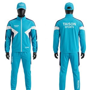 ชุดวอร์มสควอชผ้าโพลีเอสเตอร์อินเตอร์ล็อคพรีเมียม 280 GSM สีเขียวมะกอก ดีไซน์แผงตัดต่อสีตัดกัน พิมพ์ลายแบบซับลิเมชั่นตามสั่ง - Product Image 2