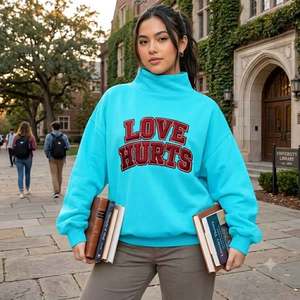 Simple Comfort Oversize <b>Mock</b> <b>Neck</b> Sweatshirt Cozy Essential Oversized <b>Mock</b> <b>Neck</b> Street <b>Top</b> Premium Soft Oversize <b>Mock</b> <b>Neck</b> - Product Image 1