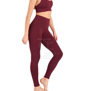 Leggings de yoga tricotés avec logo personnalisé, taille élastique, séchage rapide, respirants, service OEM, vente directe d'usine, vêtements de sport - Product Image 4