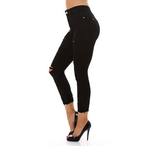 กางเกงยีนส์ผู้หญิงทรงหลวมสีเทาเข้ม สไตล์สตรีทแวร์ ระบายอากาศได้ดี เอวหลวม เซ็กซี่ โชว์สัดส่วน ใส่สบายๆ - Product Image 2