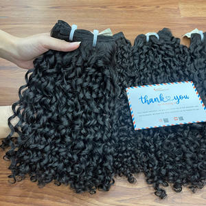 Nuevo Stock de Cabello Virgen Vietnamita Rizado Pixie en Trama, Procesado al Vapor, Súper Doble Trama, Alta Calidad, Listo para Enviar - Product Image 3