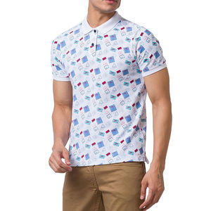 Camiseta Polo Sublimada de Algodón 100% con Diseño Personalizado para Hombre, Corte Holgado, Estampada, de Alta Calidad, Informal, Lisa, de Algodón para Hombre - Product Image 4