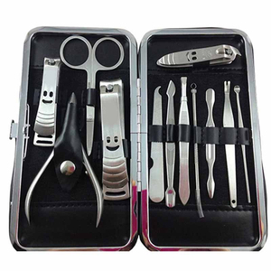 12-Piece Professional Manicure Pedicure <b>Set</b> High Quality Stainless Steel Customizable <b>Nail</b> Supplies Tool Kit Personal <b>Set</b> - Product Image 4