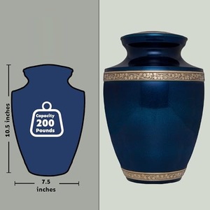 Urna Funeraria de Latón Real Premium para Cenizas de Adultos, Recuerdo Conmemorativo, Elaborada con Acabado Artístico Pulido - Product Image 5