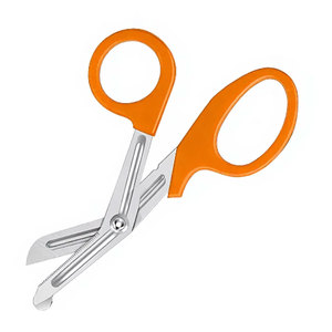 Tijeras de enfermería para traumatismos, de 5.5 pulgadas, naranjas, de acero inoxidable alemán de grado médico, para primeros auxilios, vendajes, emergencias y cirugía. - Product Image 4