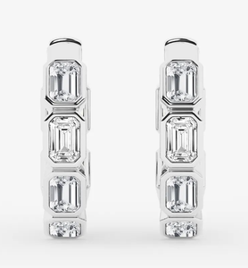 <b>Hoops</b> <b>Earrings</b> Diamond <b>Earrings</b> Gold and <b>Silver</b> <b>Earrings</b> Lab Grown Diamonds <b>Earrings</b> <b>Hoops</b> Fine Jewelry for Women - Product Image 1