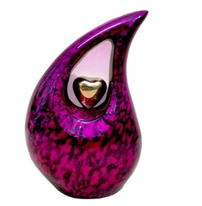 Urnes en forme de larme avec finition dorée pour cendres humaines, urnes décoratives pour cendres humaines, capacité jusqu'à 200 lb, urne funéraire en forme de larme - Product Image 1