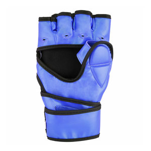 Oem Customized Professional Half Finger Adjustable Leather MMA <b>Gloves</b> <b>Moisture</b> Wicking Hook-and-Loop Closure-Top-quality - Product Image 3