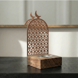Brûleur à encens Mabkhara en bois de luxe avec écran métallique islamique, brûleur à encens Oud pour la décoration de la maison, brûleur à encens chinois - Product Image 1