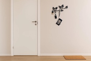 Premium Leaf Design Black Metal <b>Wall</b> Mounted <b>Key</b> Holder <b>Hook</b> For Kitchen <b>Wall</b> Storage Hanging Light Items Or <b>Keys</b> From India - Product Image 6