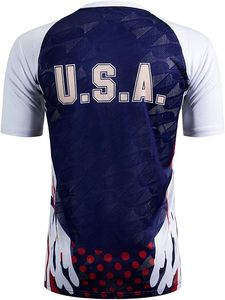 USA National Team Jersey Short Sleeve Polyester Sportswear Durable Design for <b>Men</b> Women Shirts - Product Image 3