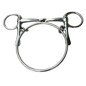Bocados de acero inoxidable Dexter Racing con media barra, equipo para caballos, 5 pulgadas - Product Image 1