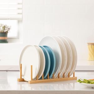3-Tier Kitchen Cabinet Corner Plate <b>Rack</b> | Dark Bronze Metal Wire <b>Dish</b> & Bowl Storage Organizer Stand - Product Image 6
