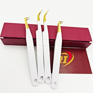 Pince à épiler professionnelle de précision pour extensions de cils, en acier inoxydable anti-magnétique, à pointe isolante à 90 degrés pour isolation des cils. - Product Image 6