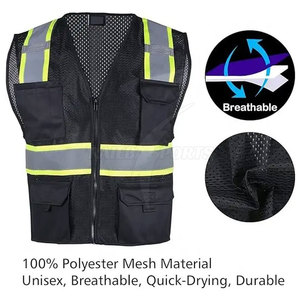 Chaleco de Seguridad Transpirable con Certificación CE de Grado Industrial, Ropa Reflectante de Alta Visibilidad, Ajuste Cómodo para Trabajos en Carretera y Almacenes - Product Image 2