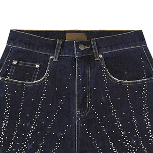 New Arrival High Quality Casual Mid Waist <b>Men</b> Denim Short Jeans Street Wear Custom Logo Solid Color 100% Cotton Elastic Waist - Product Image 6