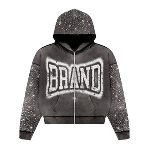 Ensemble de survêtement 2026 pour homme, 400 g/m², avec joggers amples délavés à l'acide et sweat à capuche, design évasé avec logo personnalisé - Product Image 4