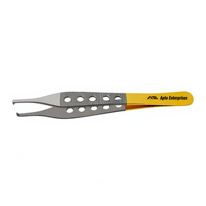 Pinces à tissus en acier inoxydable de qualité supérieure allemande, 1x2 dents, 4,75 pouces, à poignée dorée fenêtrée, pour pansements chirurgicaux et dissection - Product Image 3