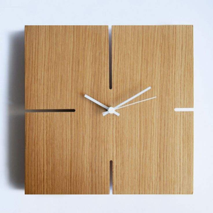 Reloj de Pared de Madera de Lujo de Forma Cuadrada, Diseño Art Deco, Aspecto Antiguo, Mecanismo Analógico de Cuarzo Silencioso, Funciona con Batería, para Sala de Estar - Product Image 4