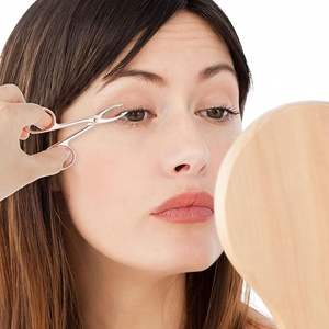 Pince à épiler de haute qualité pour sourcils, manche ciseaux, pointe plate droite, pointe biseautée, pour poils du visage et sourcils, en acier inoxydable - Product Image 5